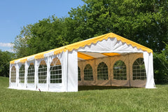 Budget PVC Party Tent 32'x16' - Blue, Green, Red, Sand, Yellow