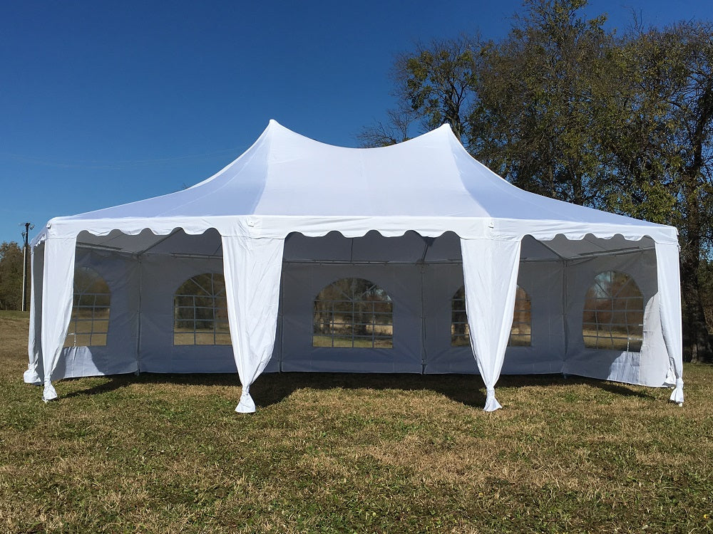 tent white party Decagonal Party Tent 29'x21'